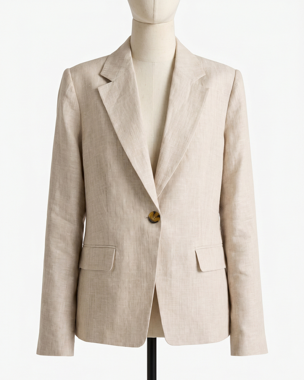 100% European Linen Structured Blazer